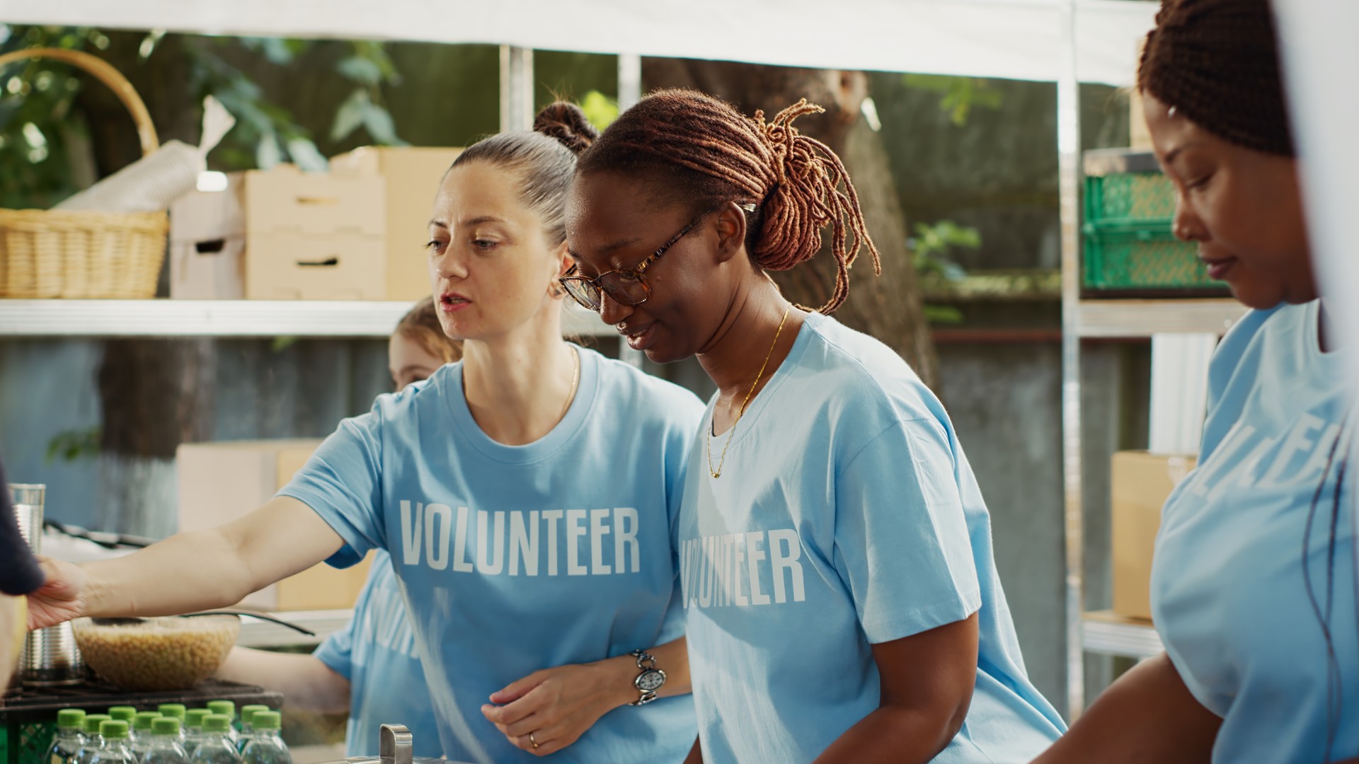 Volunteers Combating Hunger And Poverty